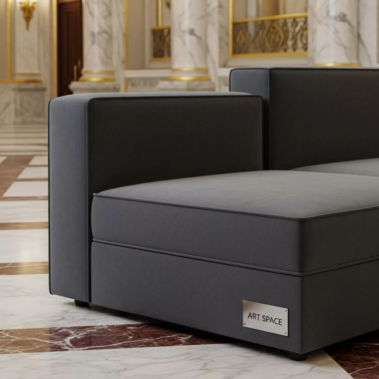 Аренда Диван кровать Мэдисон 2 секционный серый в Зимнем театре — ART SPACE