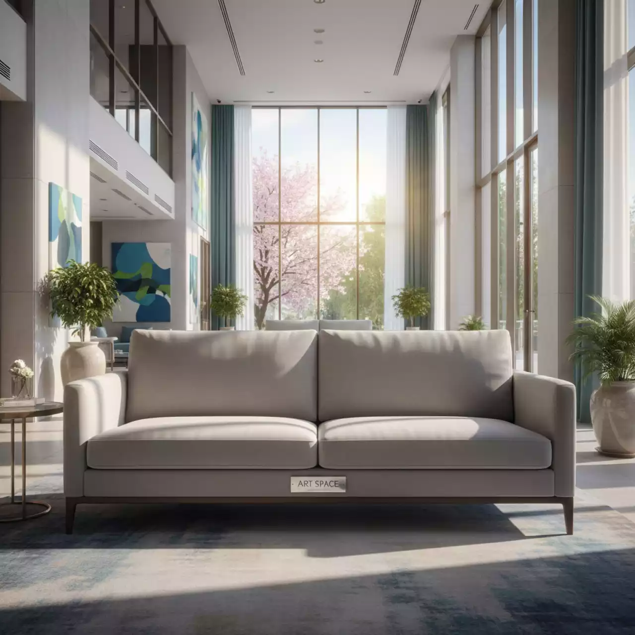 Аренда Диван кровать прямой Modvanna велюр светло серый в Swissôtel Resort Sochi Kamelia — ART SPACE