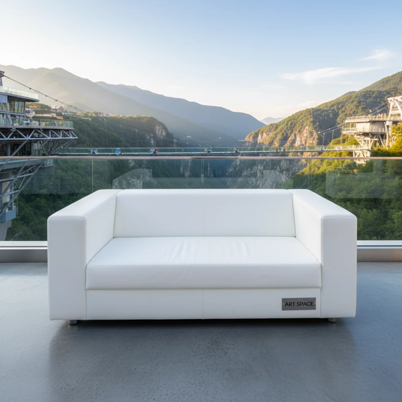 Аренда Диван Кубус белый в Skypark Sochi — ART SPACE