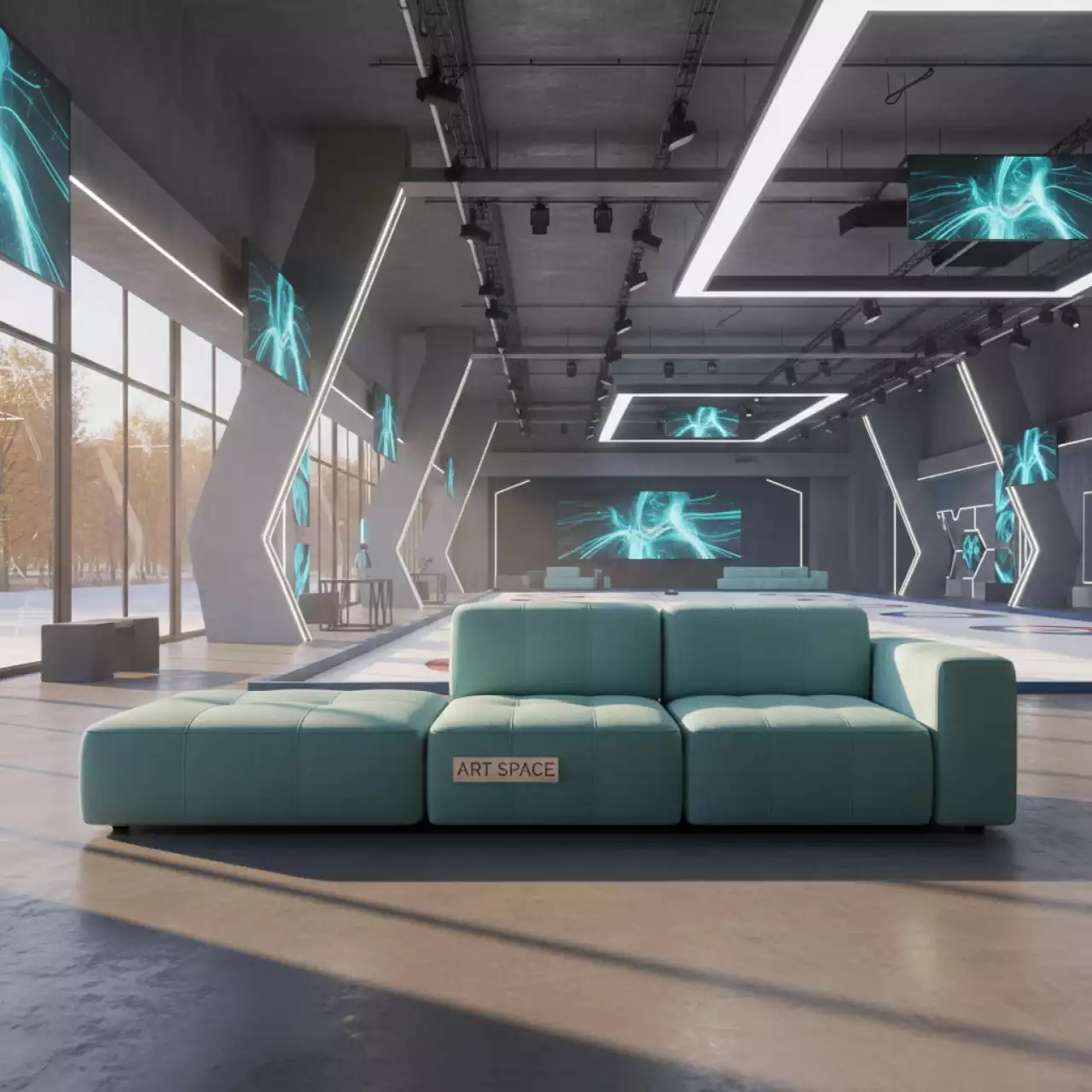 Аренда Диван модульный Block mint в Керлинговом центре «Ледяной куб» — ART SPACE