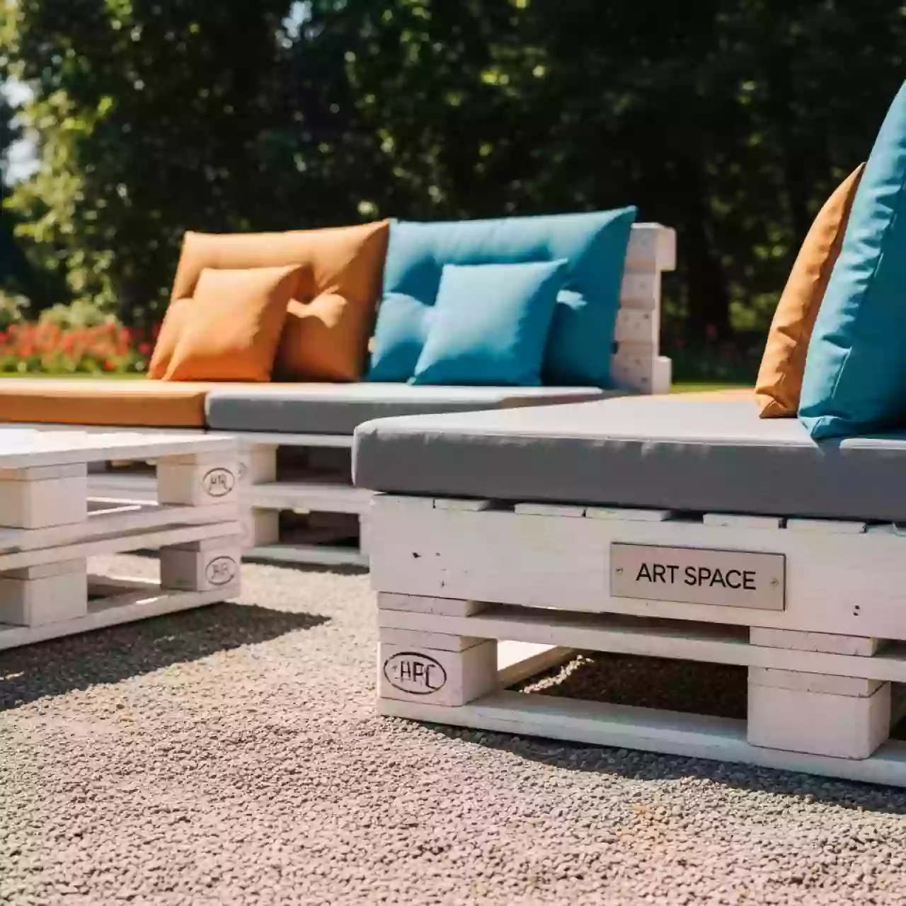 Аренда Диван модульный из паллет в усадьбе Голицына — ART SPACE