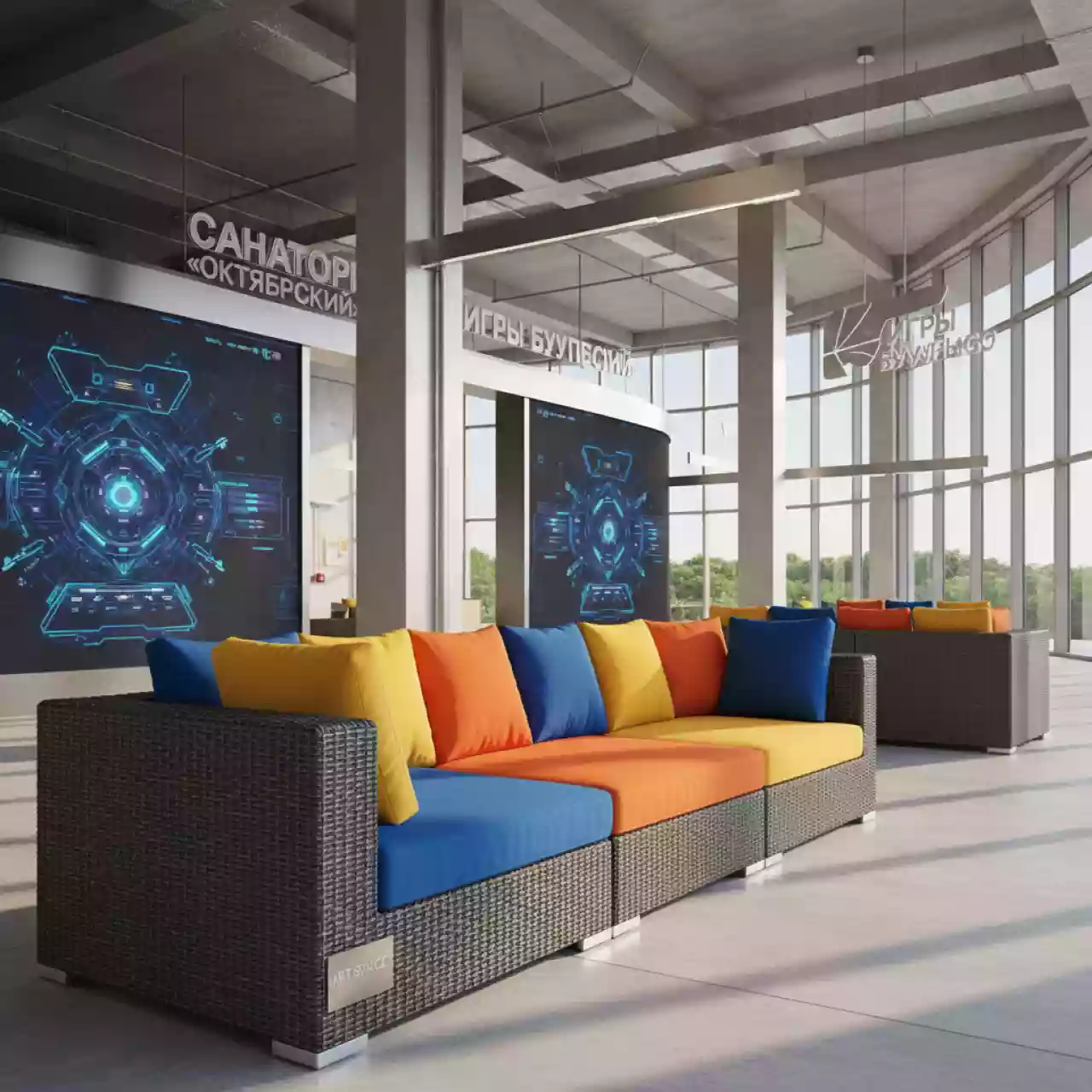Аренда Диван модульный из ротанга SEN 107 STND в санатории «Октябрьский» — ART SPACE
