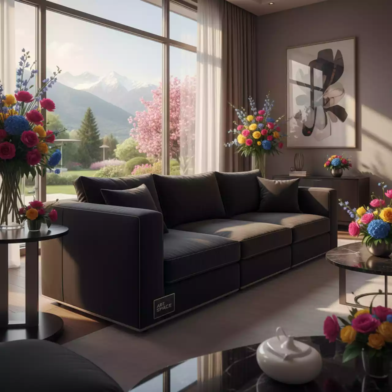 Аренда Диван модульный Module black corner в Swissôtel Resort Sochi Kamelia — ART SPACE