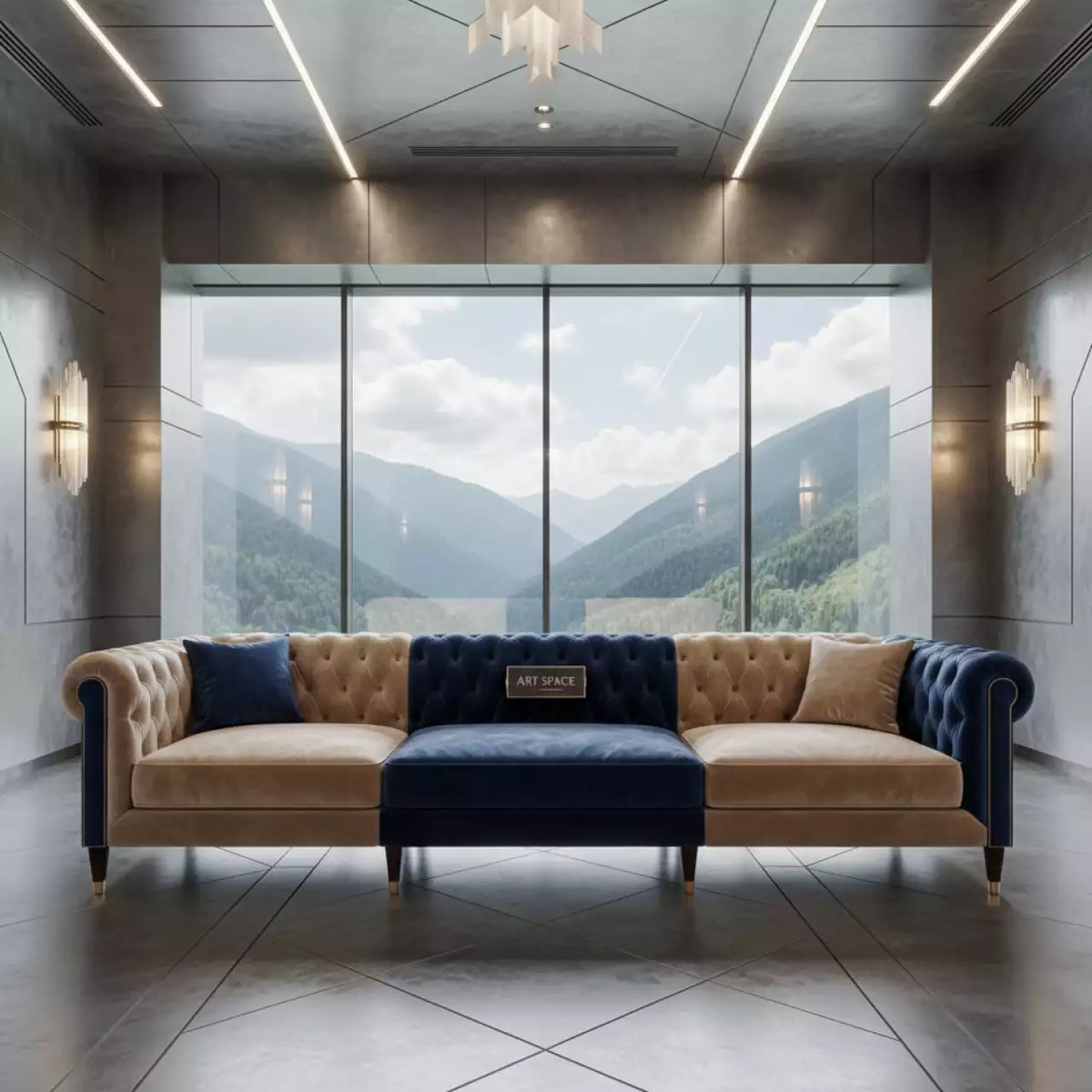 Аренда Диван модульный в ледовом дворце «Роза Хутор» — ART SPACE