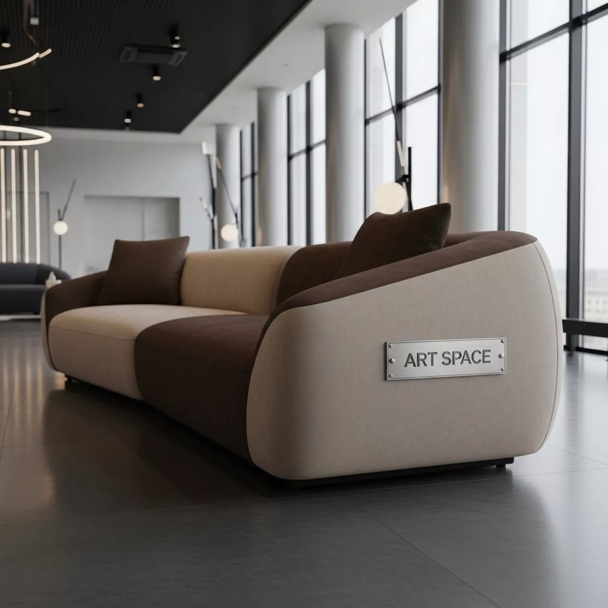 Аренда Диван модульный YR822B коричневый бежевый в санатории «Черноморье» — ART SPACE
