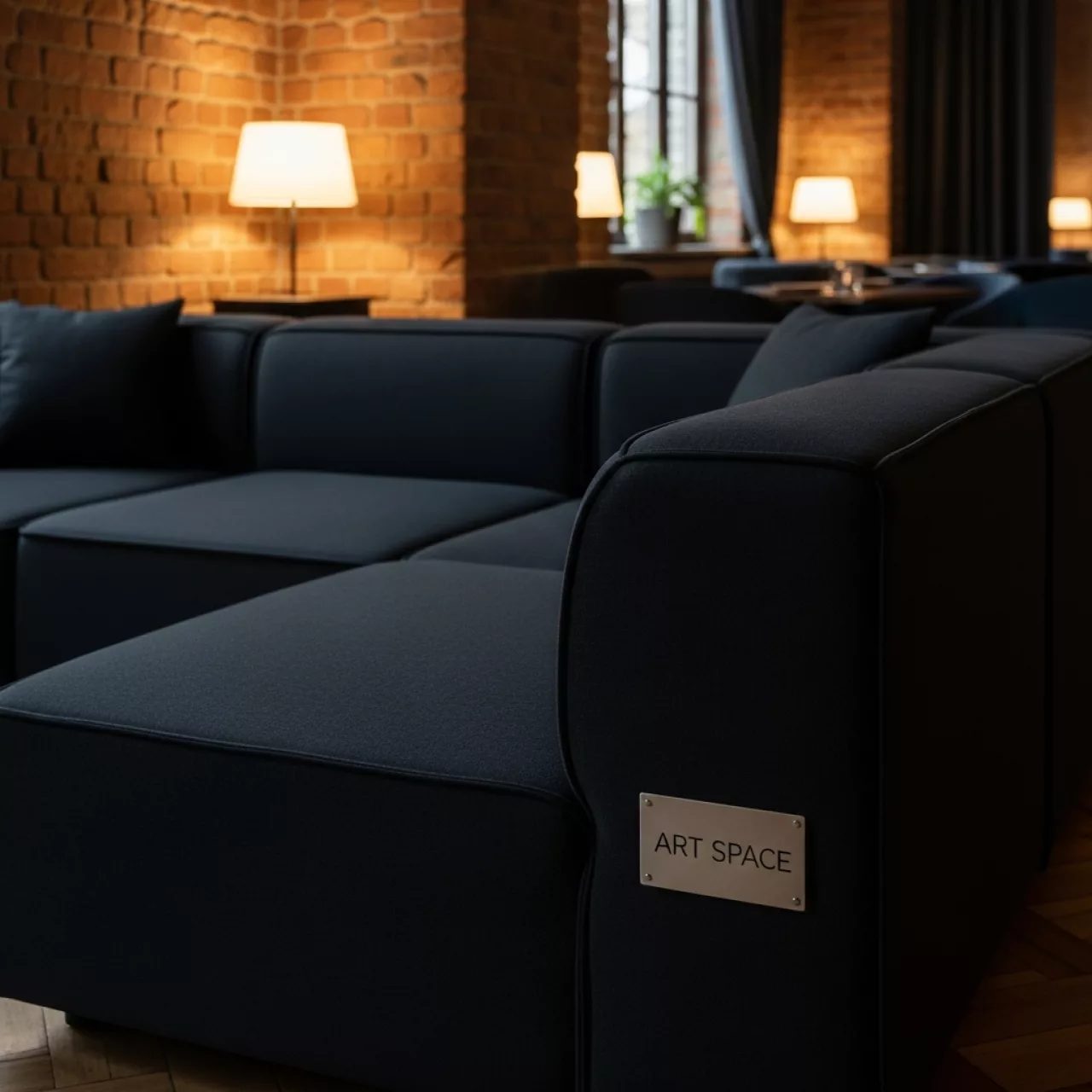 Аренда Диван module black corner в ресторане «Сыроварня» — ART SPACE