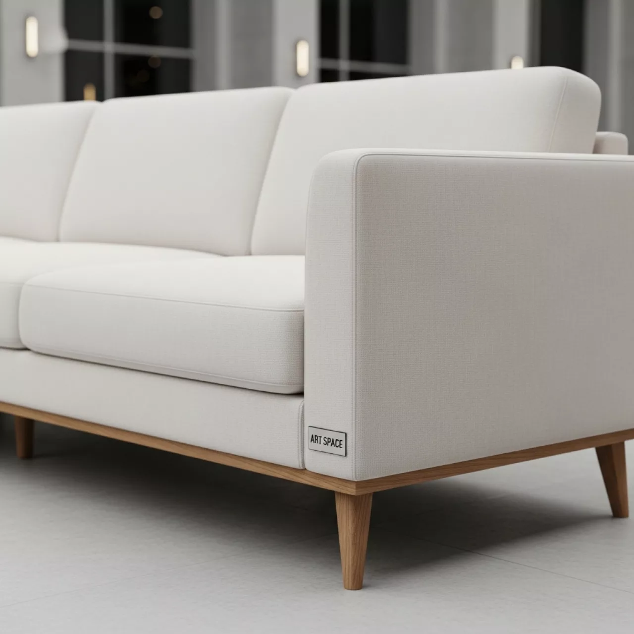 Аренда Диван молочный Хелиа 2000 в ледовом дворце «Роза Хутор» — ART SPACE