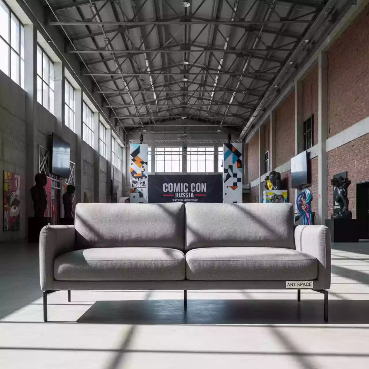 Аренда Диван MON S 2.001 серый в отеле «Богатырь» — ART SPACE