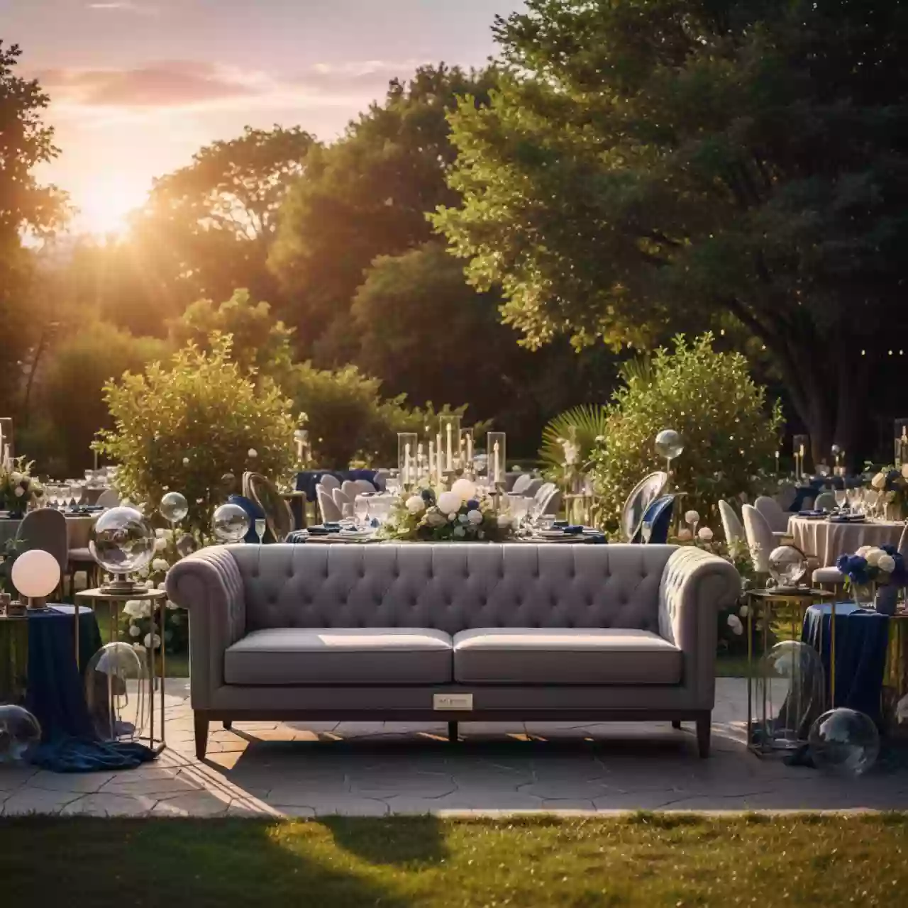 Аренда Диван NEOCLASSIC серый в парке «Ривьера» — ART SPACE