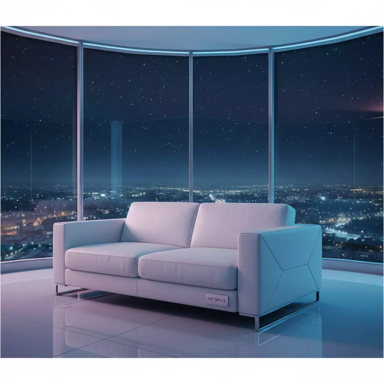 Аренда Диван Next White двухместный в Alpha Sirius — ART SPACE