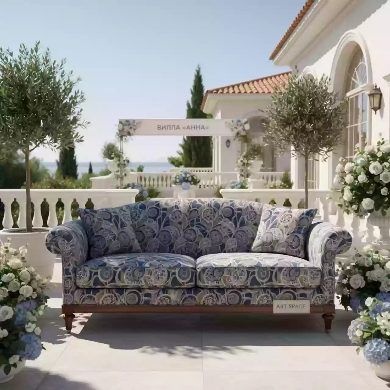 Аренда Диван оттоман на вилле «Анна» — ART SPACE