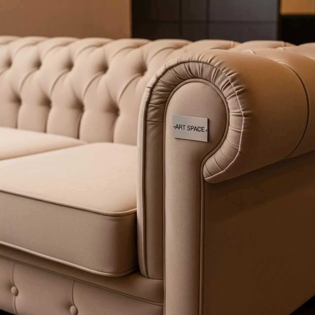 Аренда Диван Пармезан каретная стяжка бежевый в Sport Inn Hotel & Wellness — ART SPACE