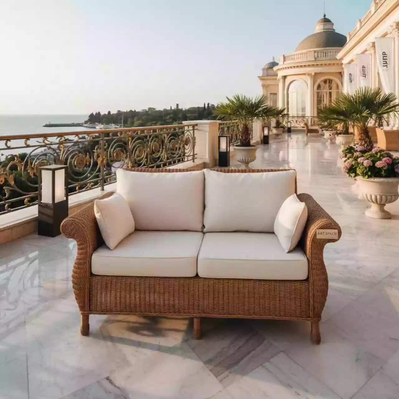 Аренда Диван плетеный двухместный Amari в Гранд Отель Сочи — ART SPACE