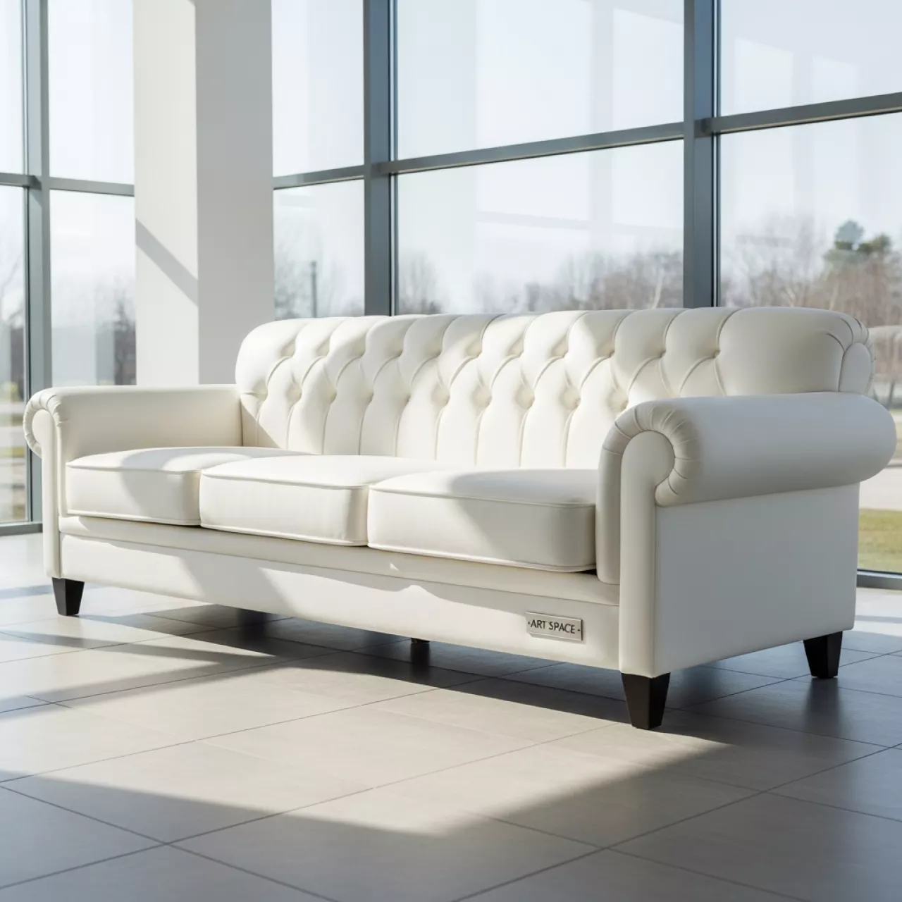 Аренда Диван President трехместный белый в Green Flow Hotel — ART SPACE