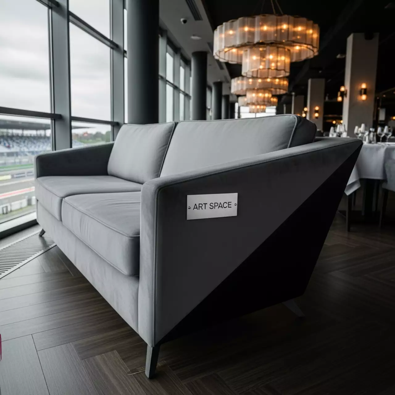 Аренда Диван Роттердам velvet grey в ресторане «Баран-Рапан» — ART SPACE