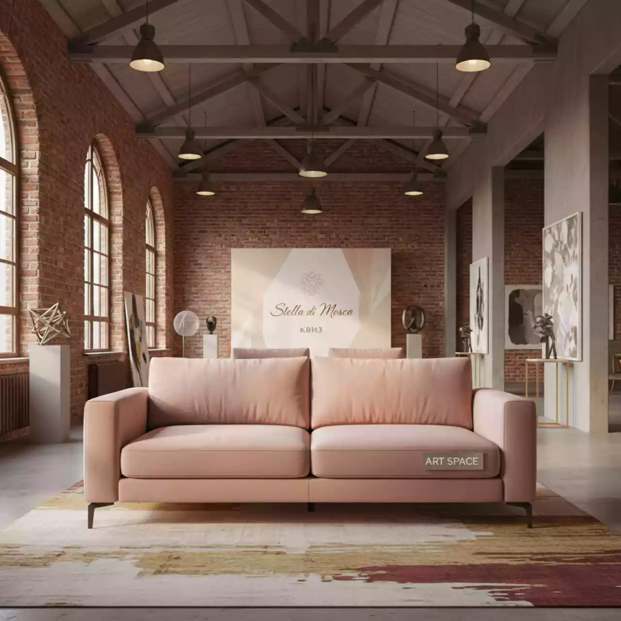Аренда Диван розовый в Stella di Mosca — ART SPACE