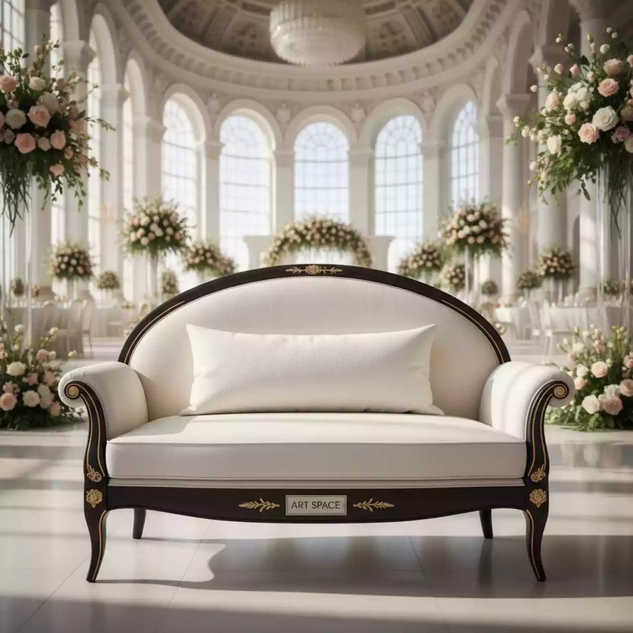 Аренда Диван с белой подушкой в Ледовом дворце «Айсберг» — ART SPACE