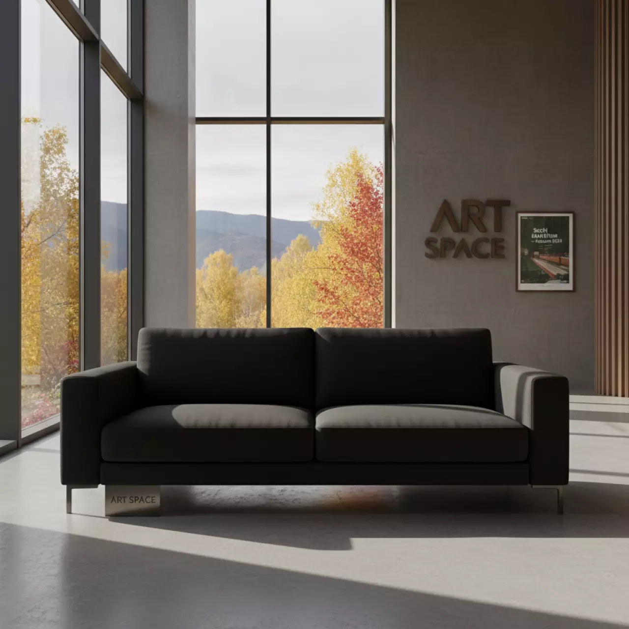 Аренда Диван с чёрным чехлом 1800х900 в санатории «Сочи» — ART SPACE