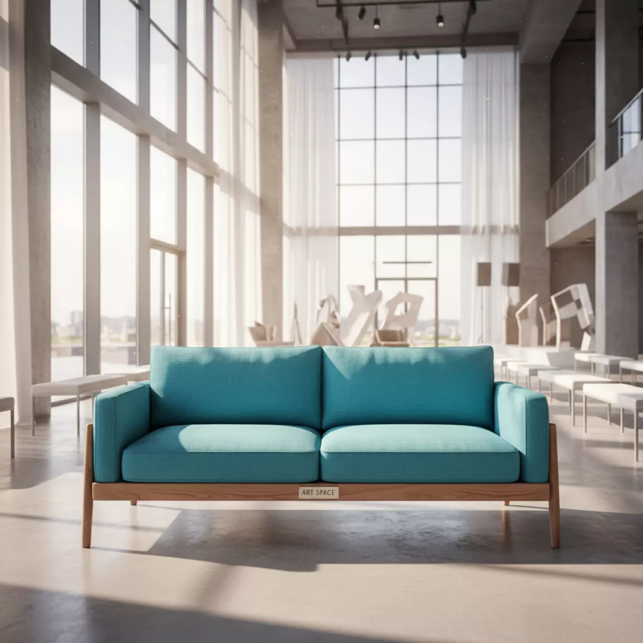 Аренда Диван Сега B textile сосна turquoise в Mantera Supreme — ART SPACE