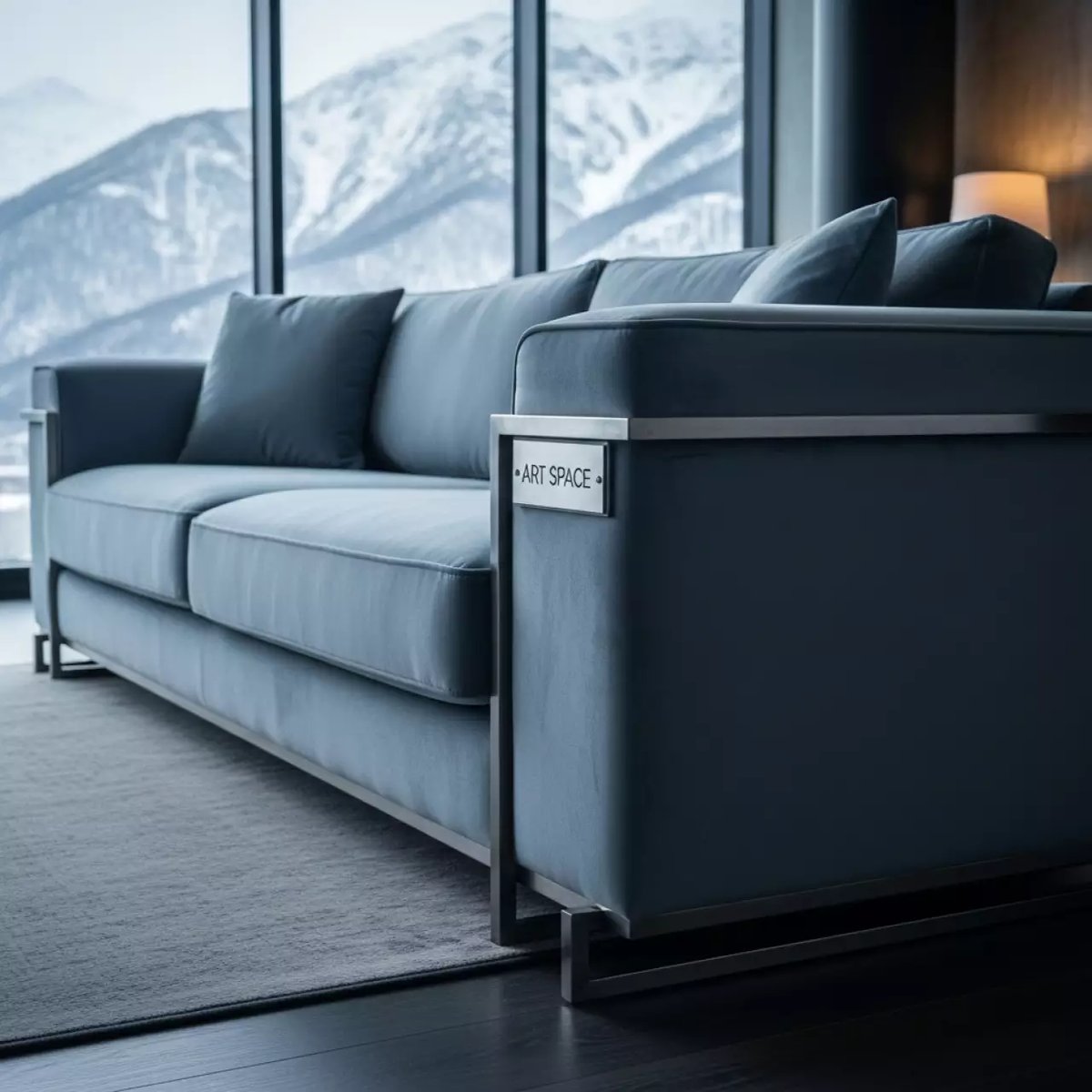 Аренда Диван silver blue Andrian в Green Flow Hotel — ART SPACE