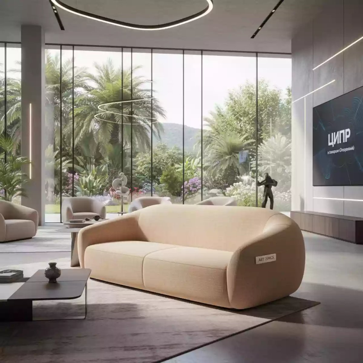 Аренда Диван Sorrento 230M 2K цвет КР брюле BEL42 в санатории «Октябрьский» — ART SPACE