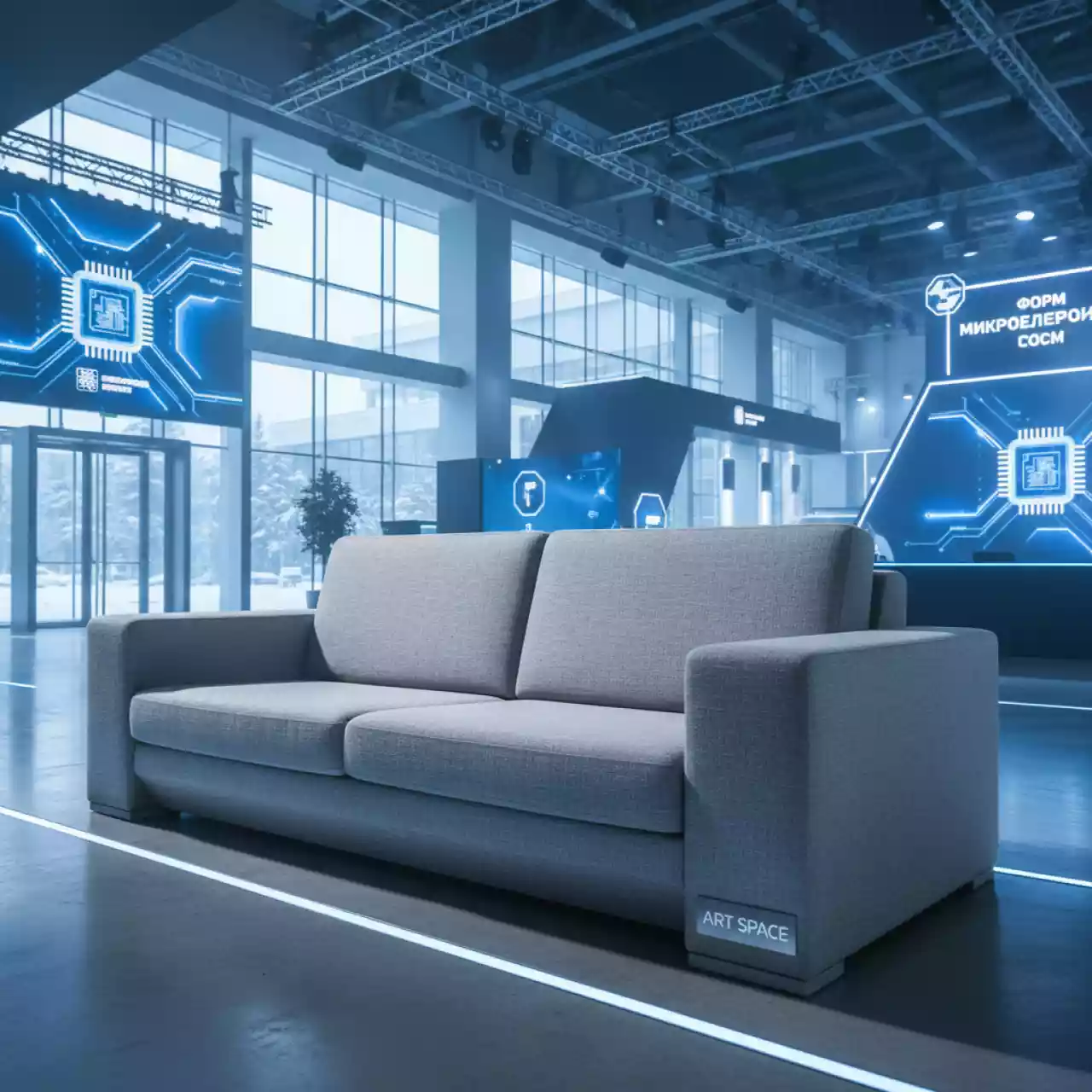 Аренда Диван текстильный серый в Courtyard by Marriott Sochi — ART SPACE