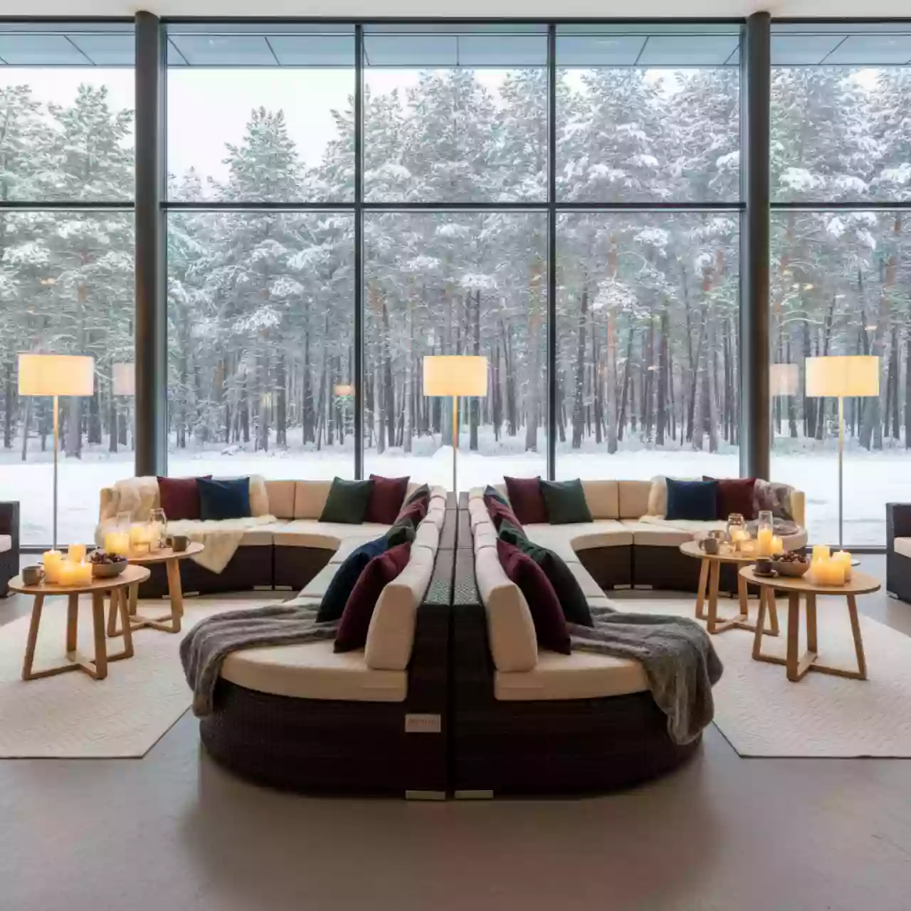 Аренда Диван трансформер из искусственного ротанга YH C1033W set brown в банкетном зале «Дельфин» — ART SPACE