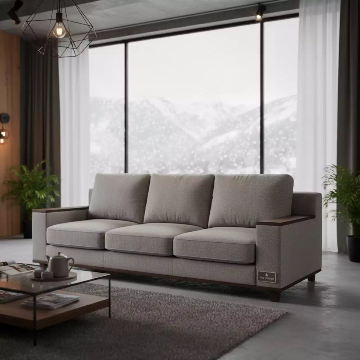 Аренда Диван трехместный Arizona Grey в Гранд Отель Сочи — ART SPACE