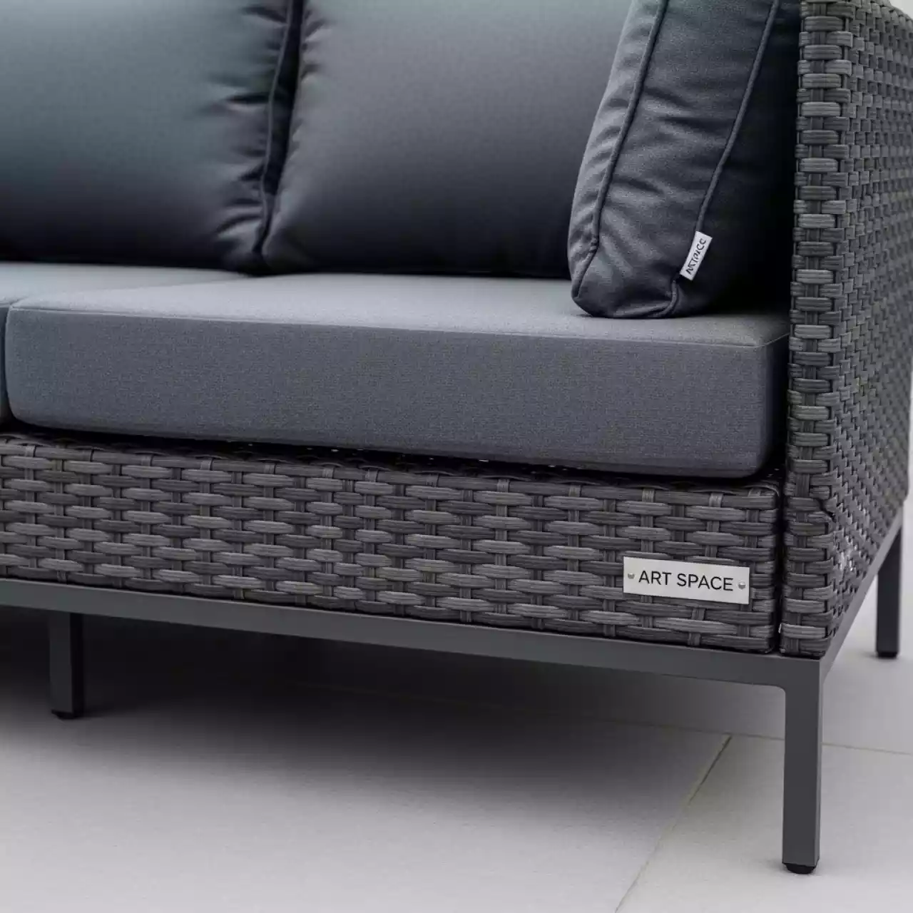 Аренда Диван трехместный B Rattan Arizona антрацит в Mövenpick Hotel — ART SPACE