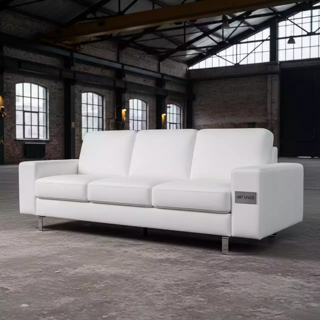 Аренда Диван трехместный Elegance белый в этно-парке «Моя Россия» — ART SPACE
