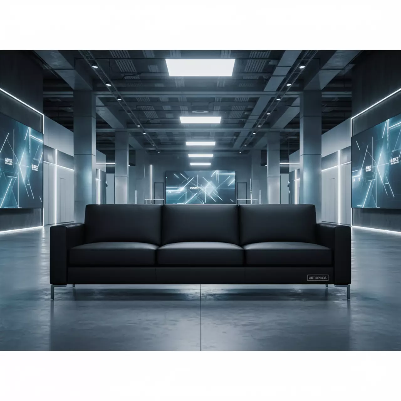 Аренда Диван трехместный Elegance Black в ОКЦ «Галактика» — ART SPACE