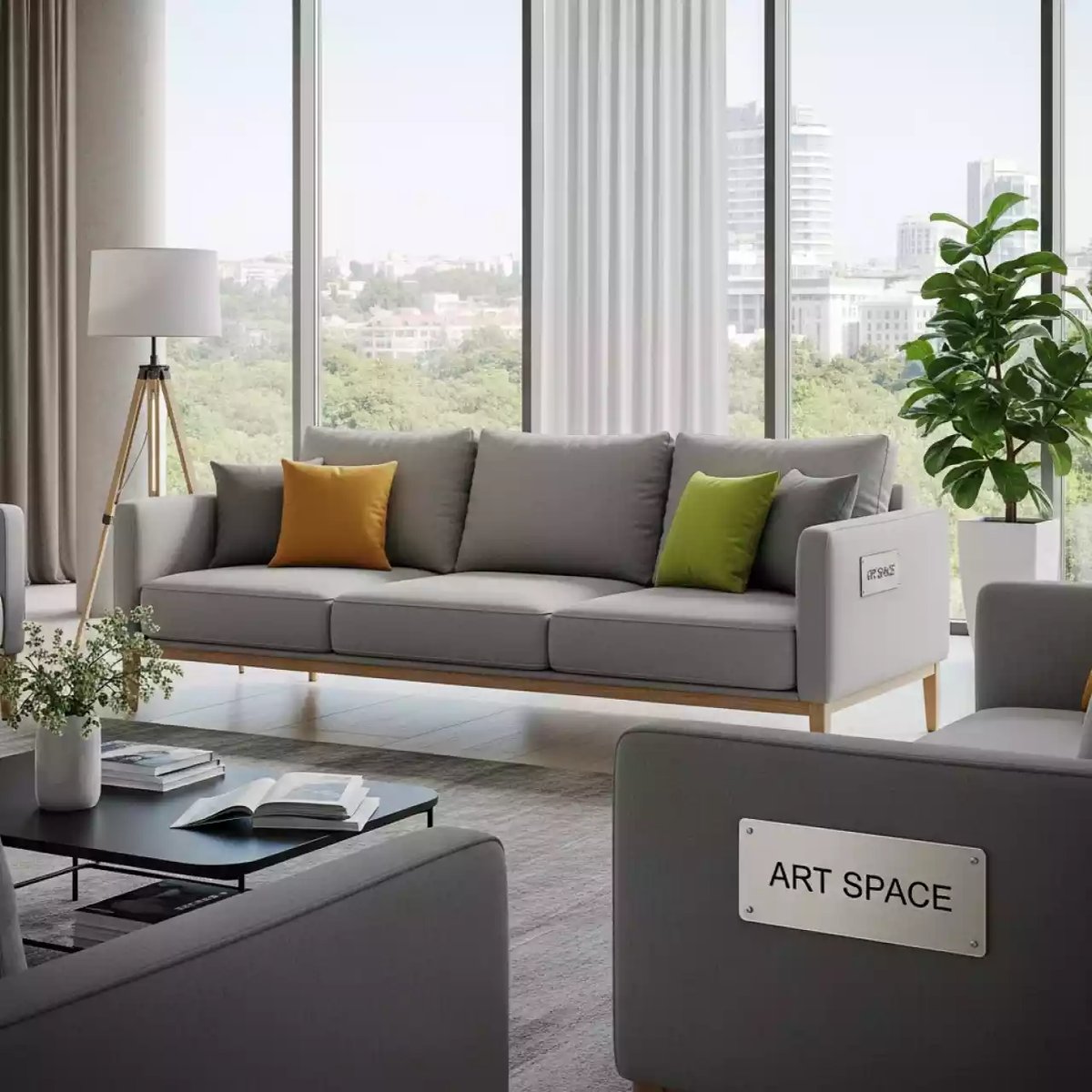 Аренда Диван трехместный Eulero с подушками в Cosmos Sochi Hotel — ART SPACE