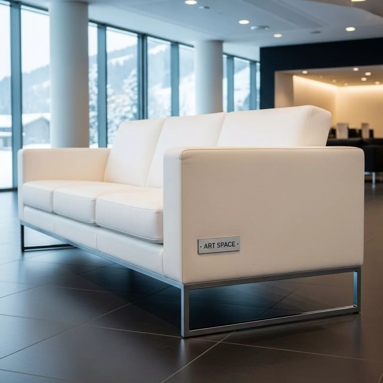 Аренда Диван трехместный Hi Tech white белый в Mövenpick Hotel — ART SPACE