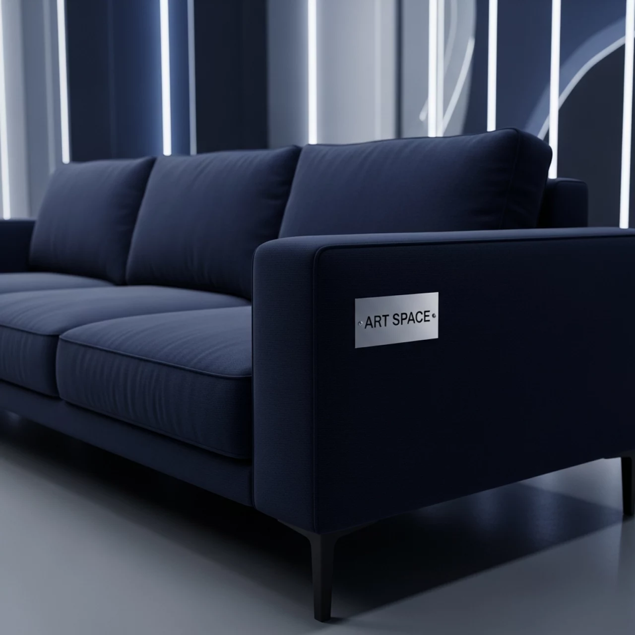 Аренда Диван трехместный klippan синий в ледовом дворце «Большой» — ART SPACE