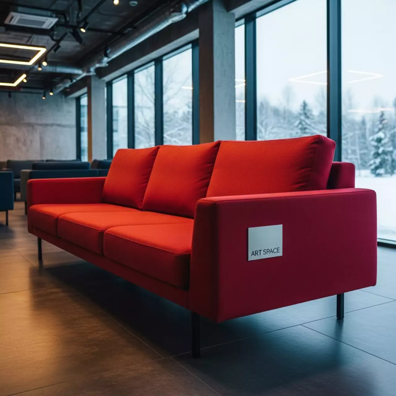 Аренда Диван трехместный красный Red Square в Sport Inn Hotel & Wellness — ART SPACE