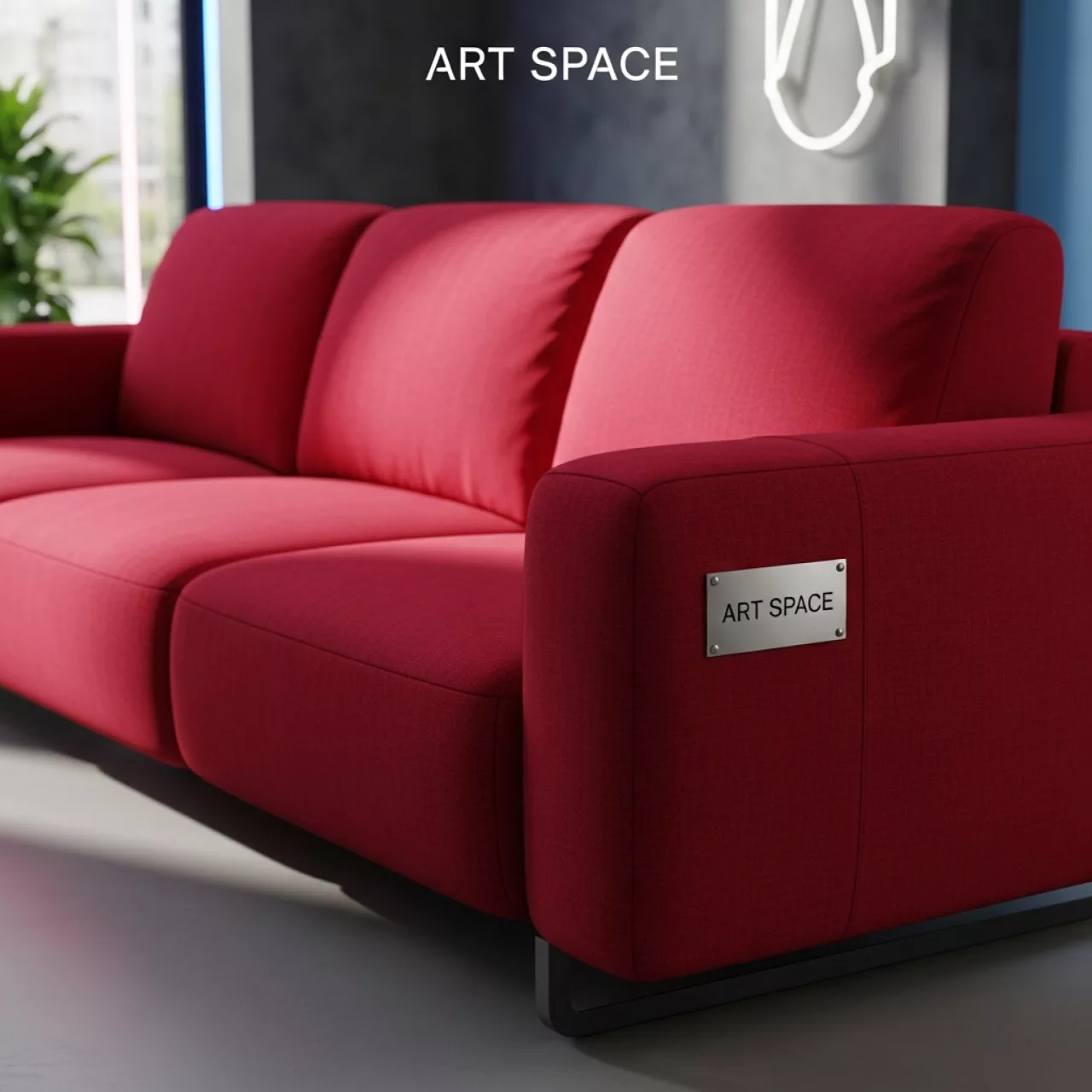 Аренда Диван трехместный красный Terra в ресторане «Sanremo» — ART SPACE