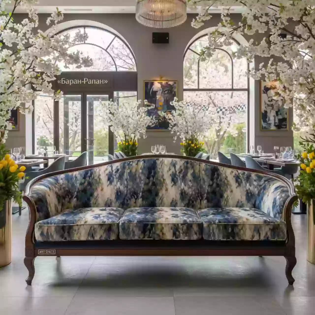 Аренда Диван трехместный SFA 404511800 в ресторане «Баран-Рапан» — ART SPACE