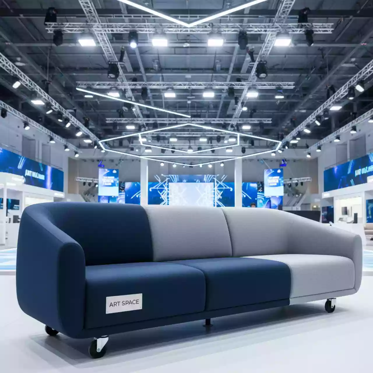 Аренда Диван трехместный Vineyard на колесах в ледовом дворце «Роза Хутор» — ART SPACE