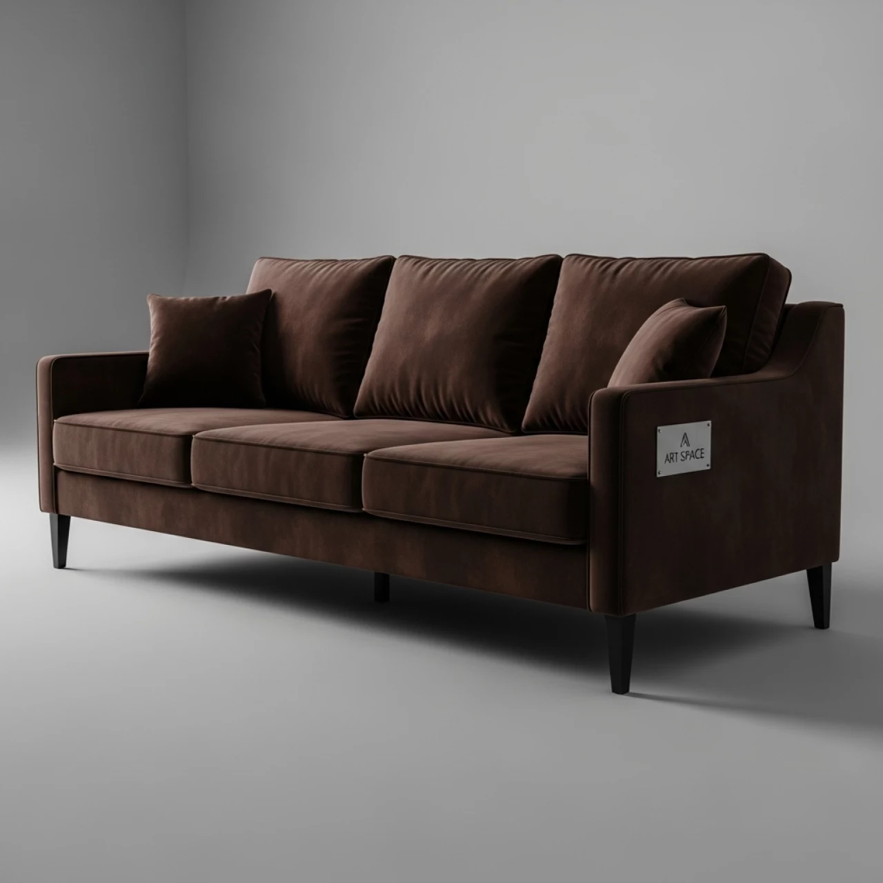 Аренда Диван Удупи трехместный шоколад на территории Морпорта Сочи — ART SPACE