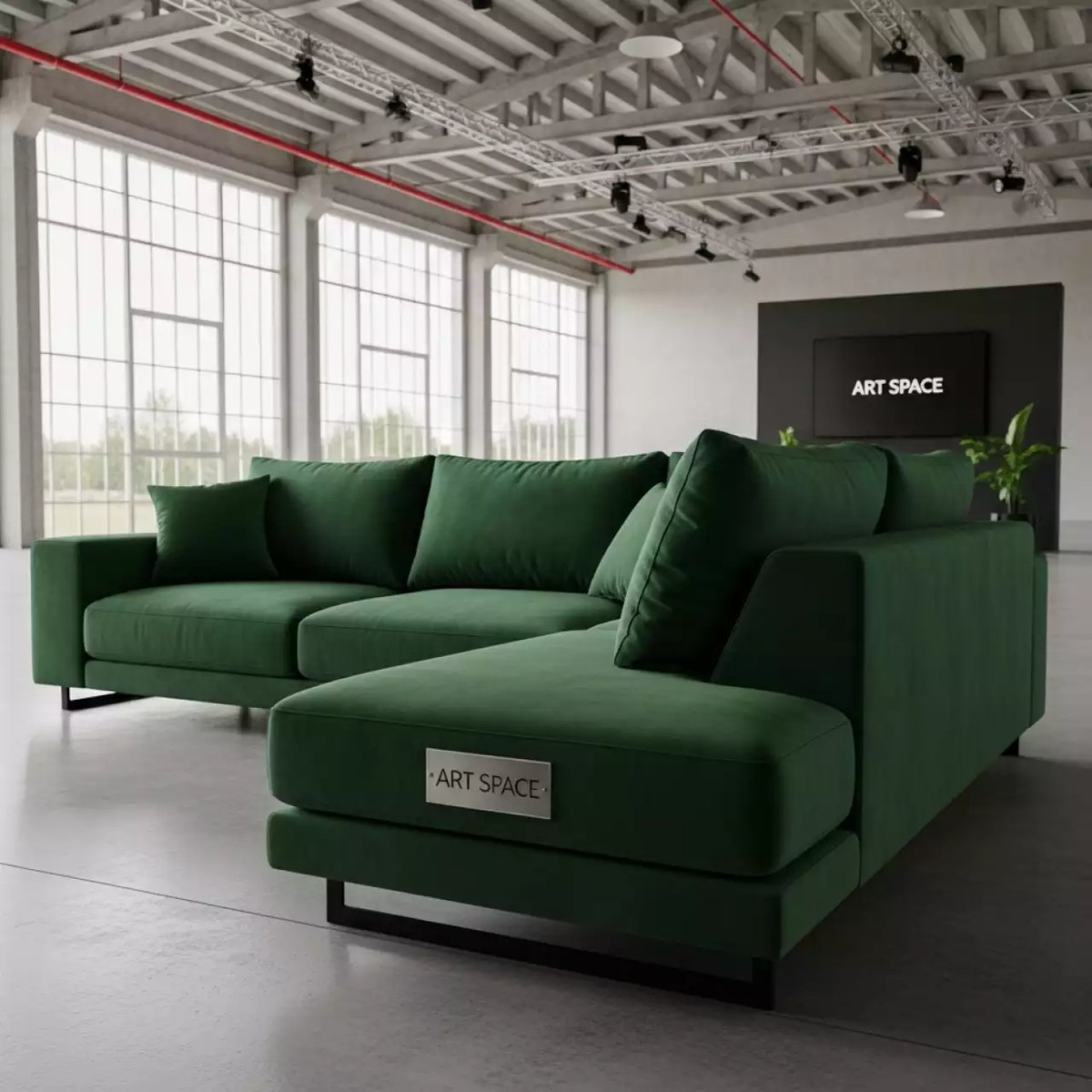 Аренда Диван угловой Bronx Modern зеленый в комплексе «Дагомыс» — ART SPACE