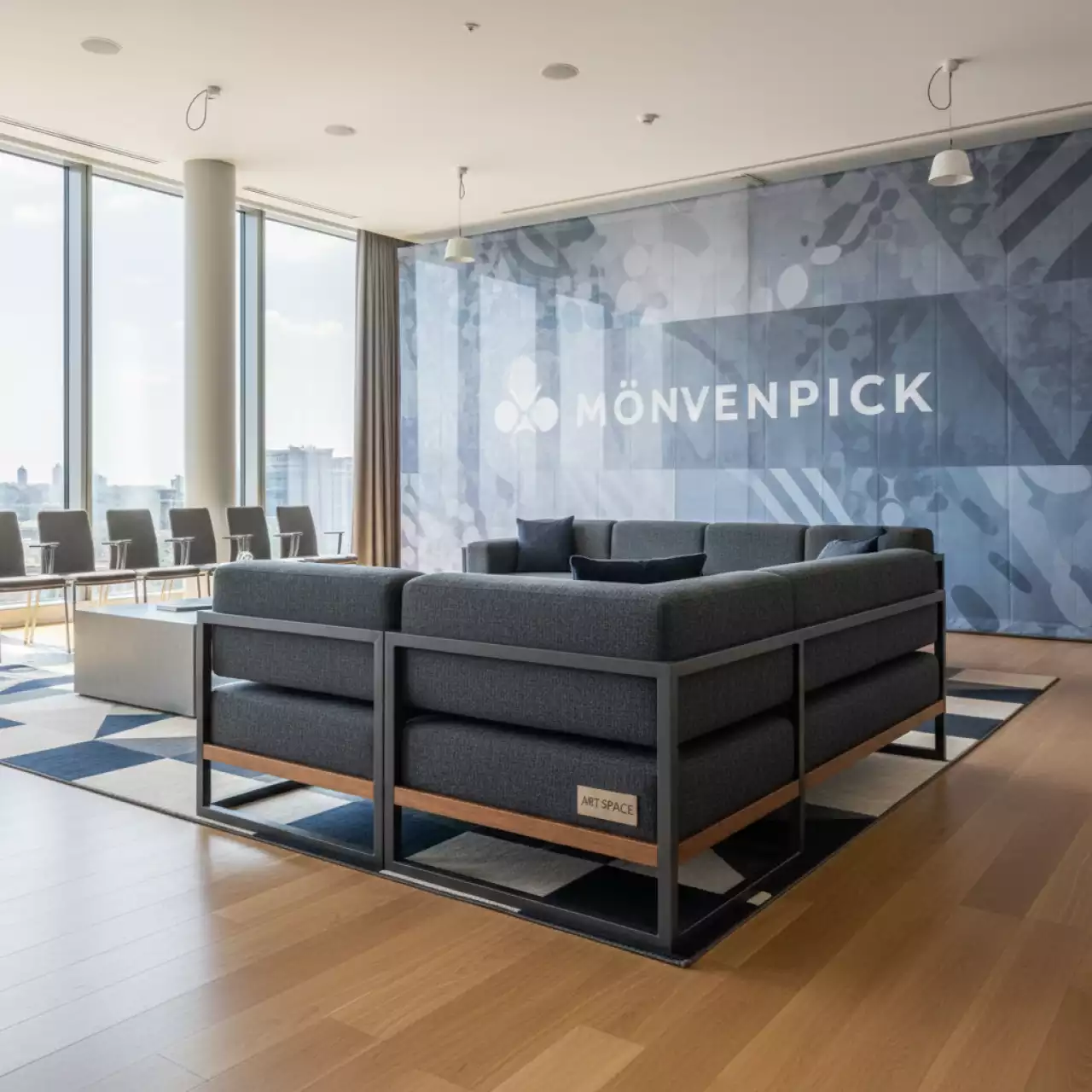 Аренда Диван угловой California gray серый в Mövenpick Hotel — ART SPACE