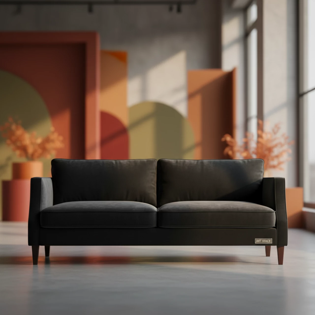 Аренда Диван velvet венге black Флори Б в Delta Sirius — ART SPACE