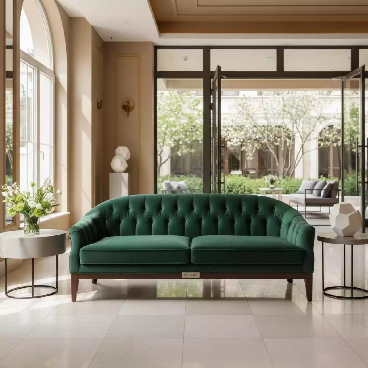 Аренда Диван Vintage велюр изумруд в Courtyard by Marriott Sochi — ART SPACE