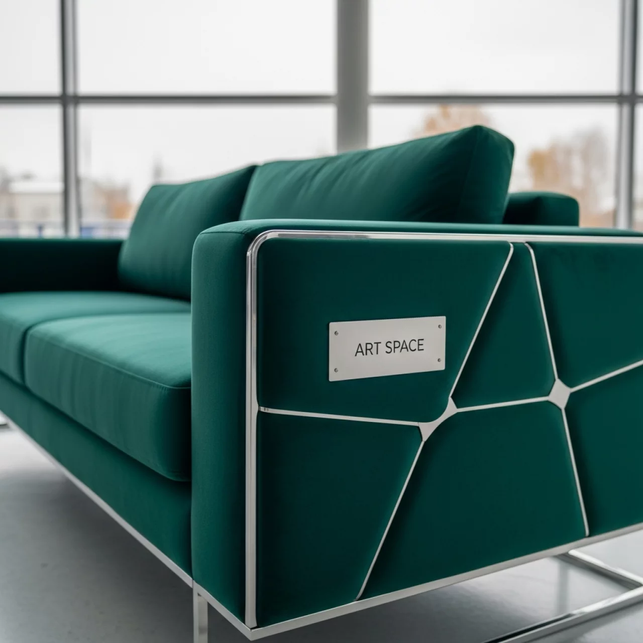 Аренда Диван зеленый Collo Lux SKS в ледовой арене «Шайба» — ART SPACE
