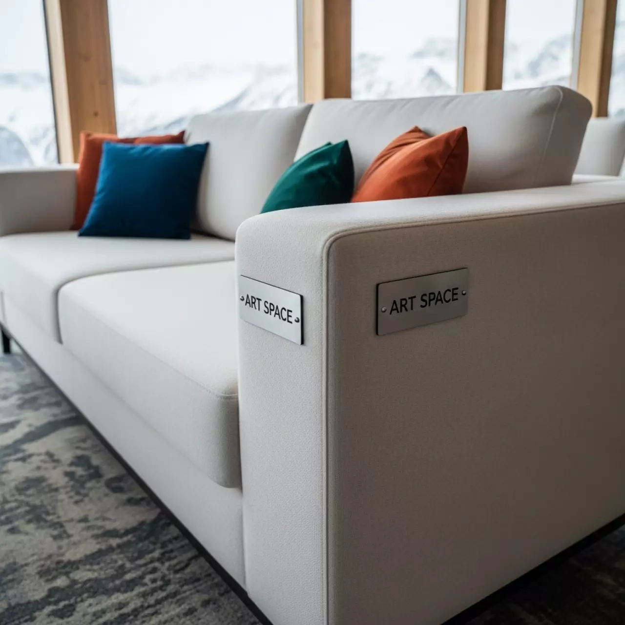 Аренда Диваны белые 180х88х69 см на курорте «Газпром» (Альпика) — ART SPACE