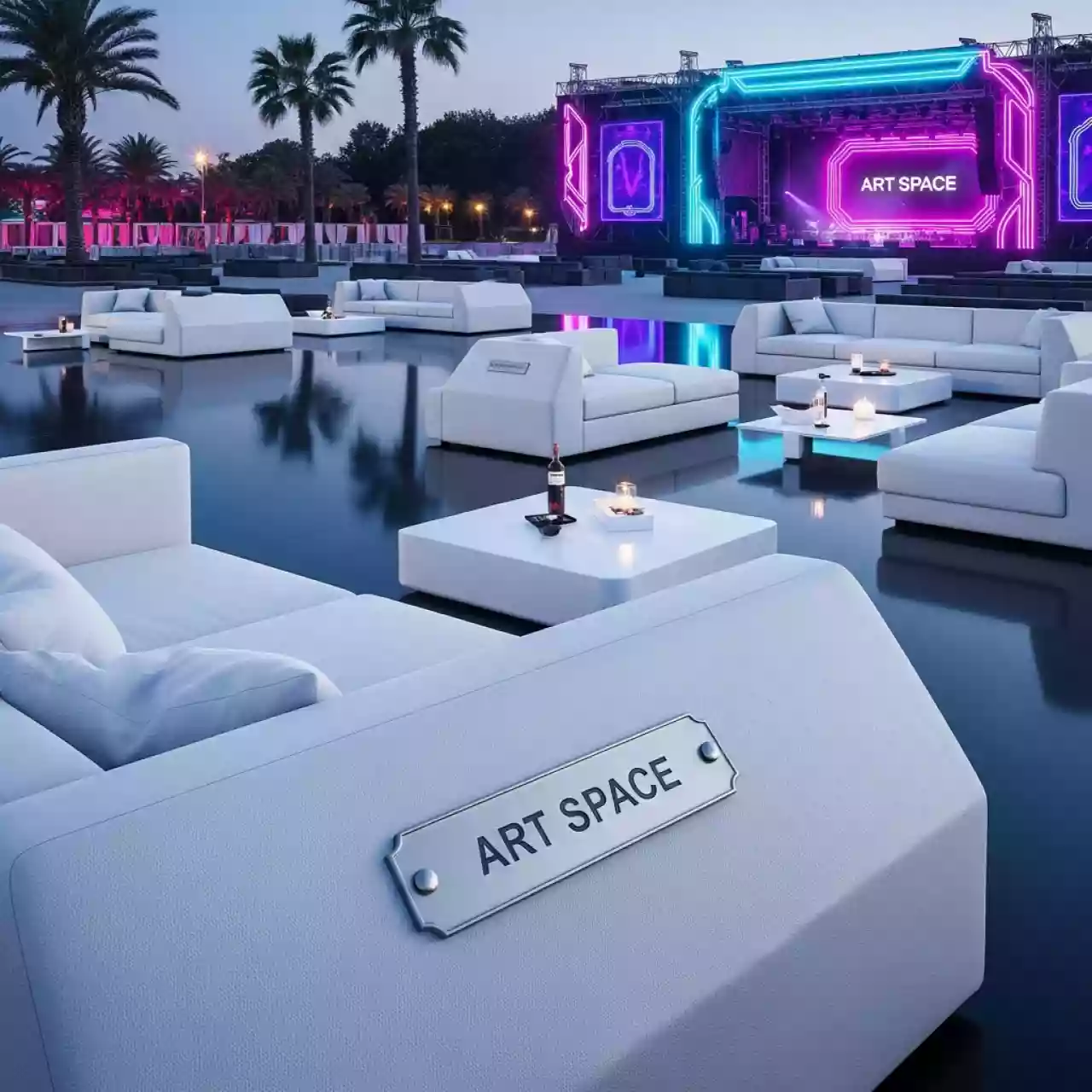 Аренда Диваны белые Horizont в Сочи Парк Отеле — ART SPACE