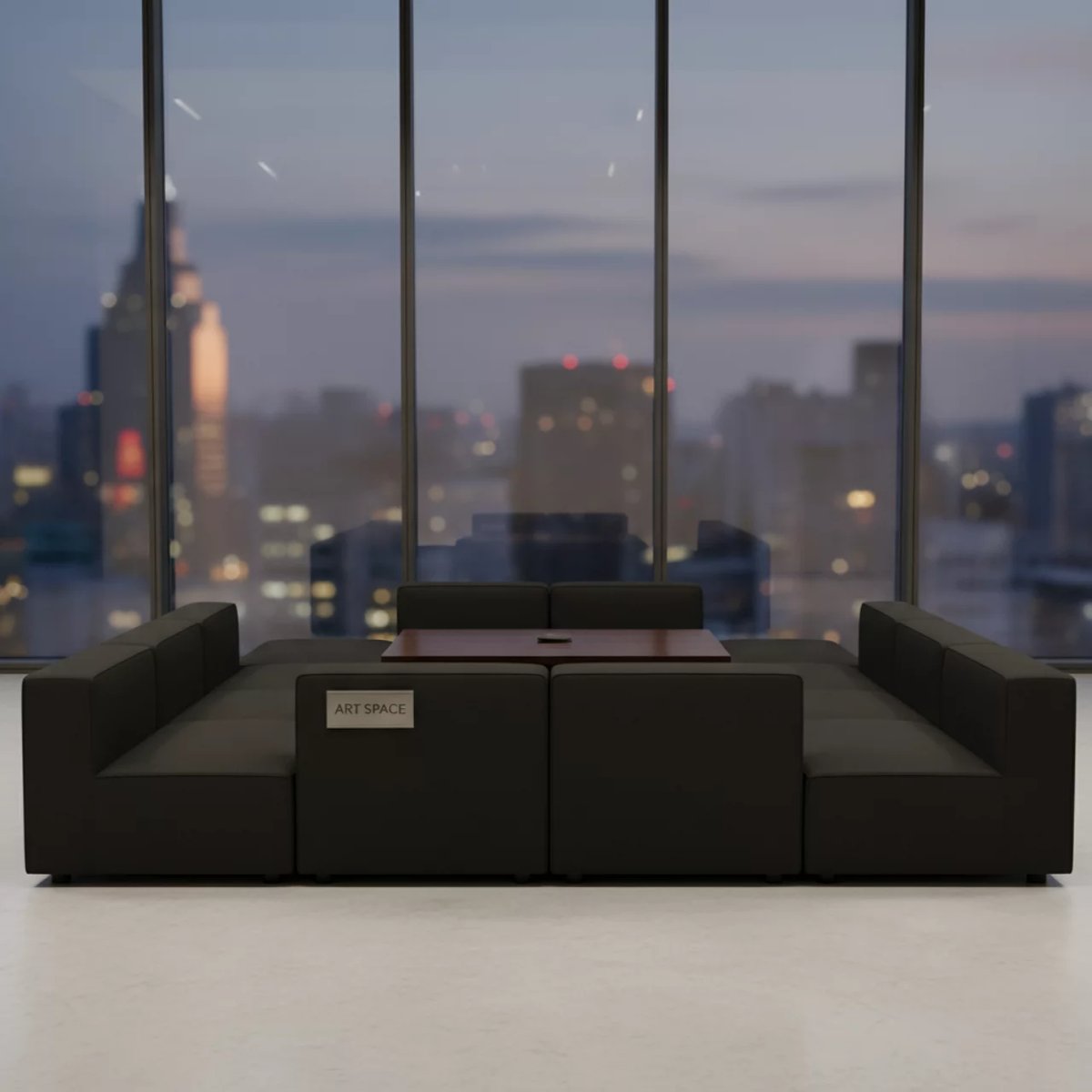 Аренда Диваны черные 180х88х69 см в МФК «Горный» — ART SPACE