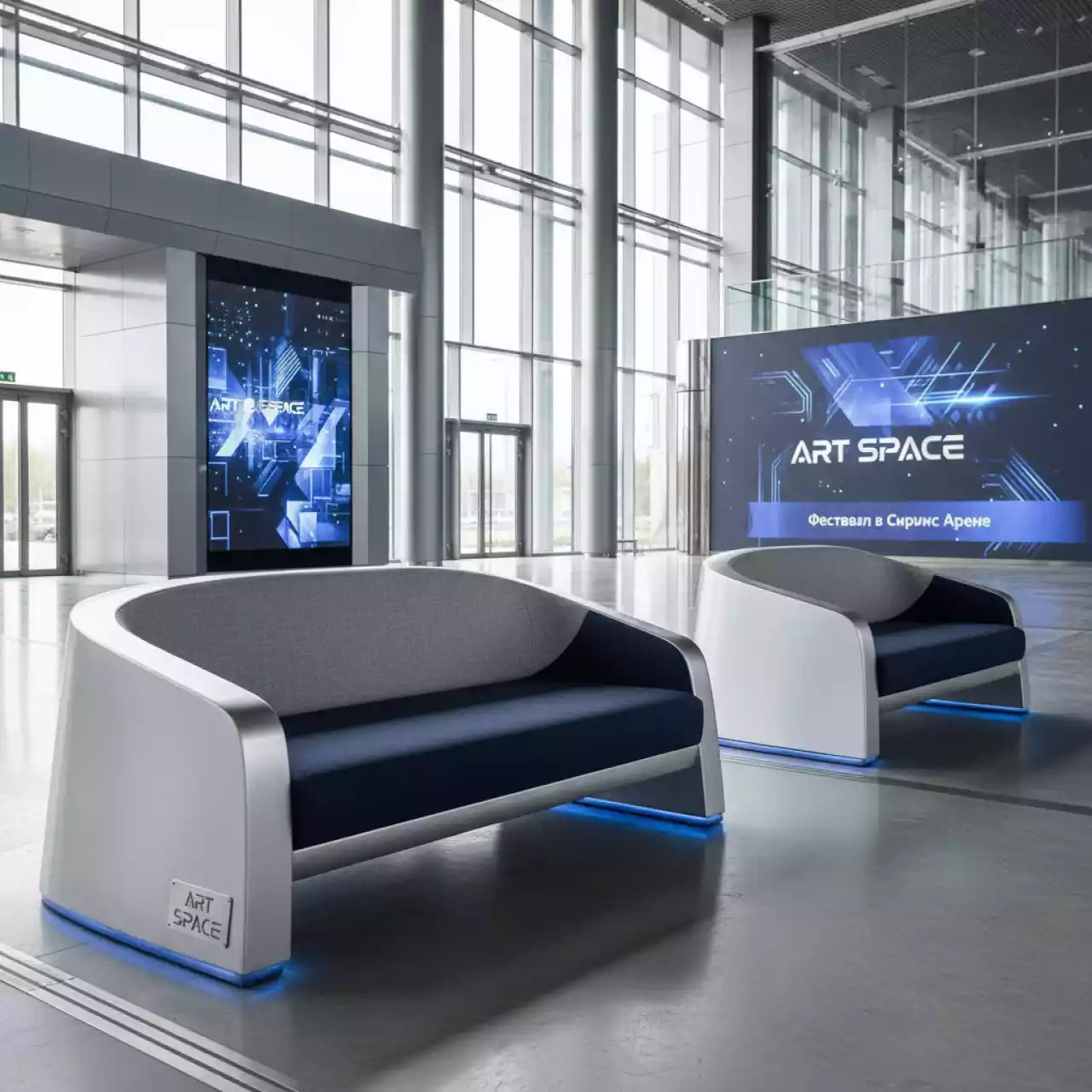 Аренда Диваны двухместные для входной группы в Сириус Арене — ART SPACE