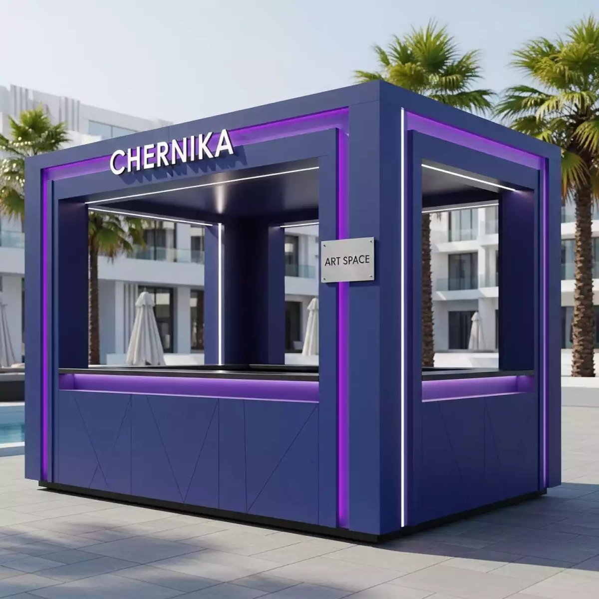 Аренда Дизайн проект торгового острова 'Черника' в Bridge Resort — ART SPACE