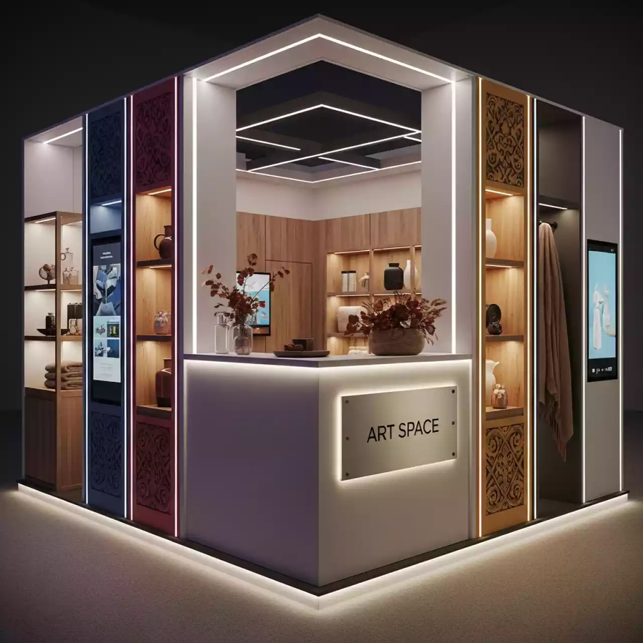 Аренда Дизайн проект торгового острова "Славянская лавка" в Stella di Mosca — ART SPACE